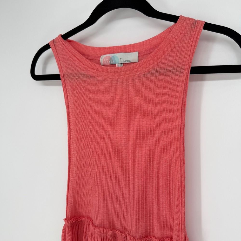 FREE PEOPLE BEACH BRB TEXTURED TUNIC MINI DRESS NWT AIRY LIGHTWEIGHT VACATION - Picture 2 of 9